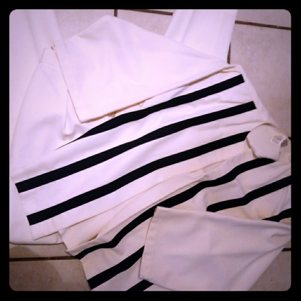 Cream and Navy Applause 3 pant and jacket suit